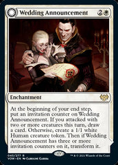 Wedding Announcement // Wedding Festivity [Innistrad: Crimson Vow] | Grognard Games