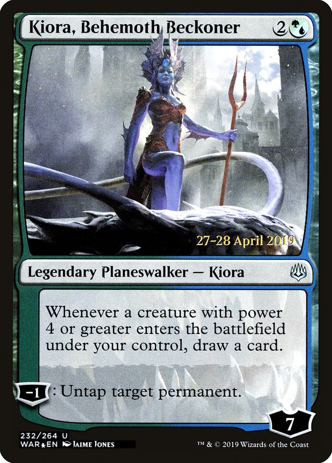 Kiora, Behemoth Beckoner  [War of the Spark Prerelease Promos] | Grognard Games