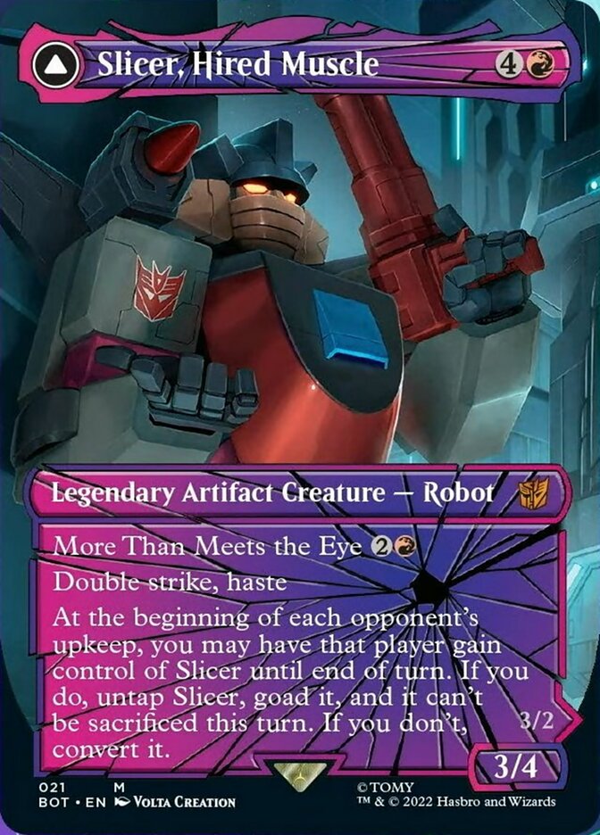 Slicer, Hired Muscle // Slicer, High-Speed Antagonist (Shattered Glass) [Universes Beyond: Transformers] | Grognard Games