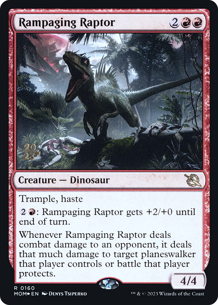 Rampaging Raptor [March of the Machine Prerelease Promos] | Grognard Games