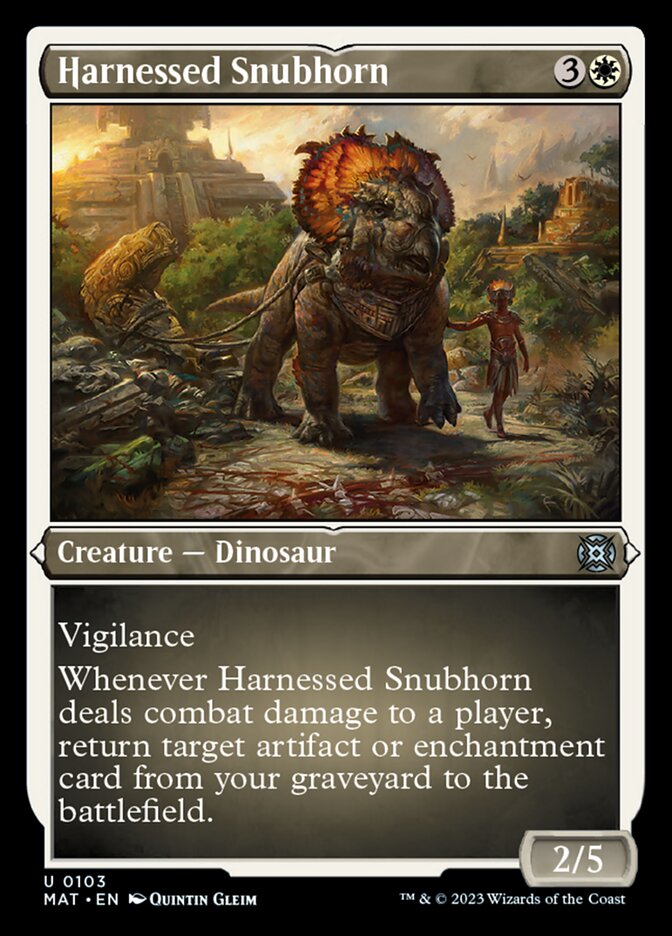 Harnessed Snubhorn (Foil Etched) [March of the Machine: The Aftermath] | Grognard Games