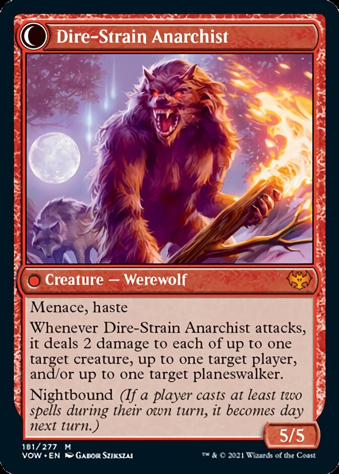 Volatile Arsonist // Dire-Strain Anarchist [Innistrad: Crimson Vow] | Grognard Games