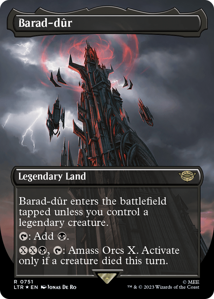Barad-dur (0751) (Borderless) (Surge Foil) [The Lord of the Rings: Tales of Middle-Earth] | Grognard Games
