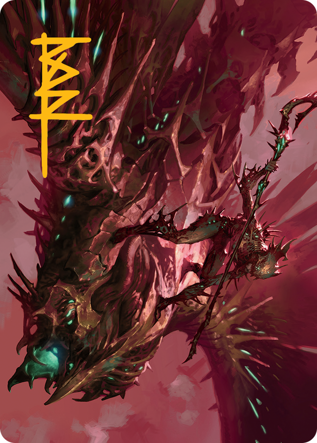 Skyclave Invader Art Card (Gold-Stamped Signature) [March of the Machine Art Series] | Grognard Games