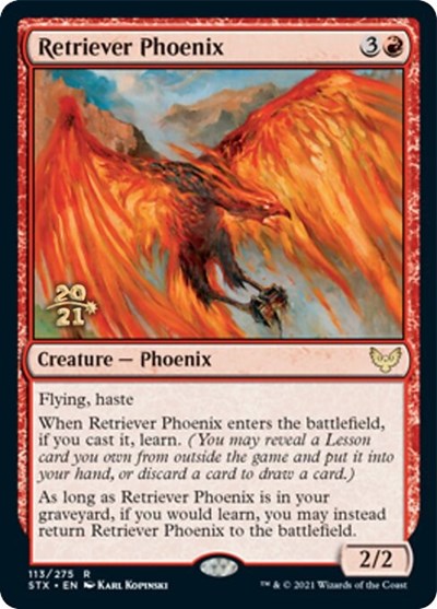 Retriever Phoenix [Strixhaven: School of Mages Prerelease Promos] | Grognard Games