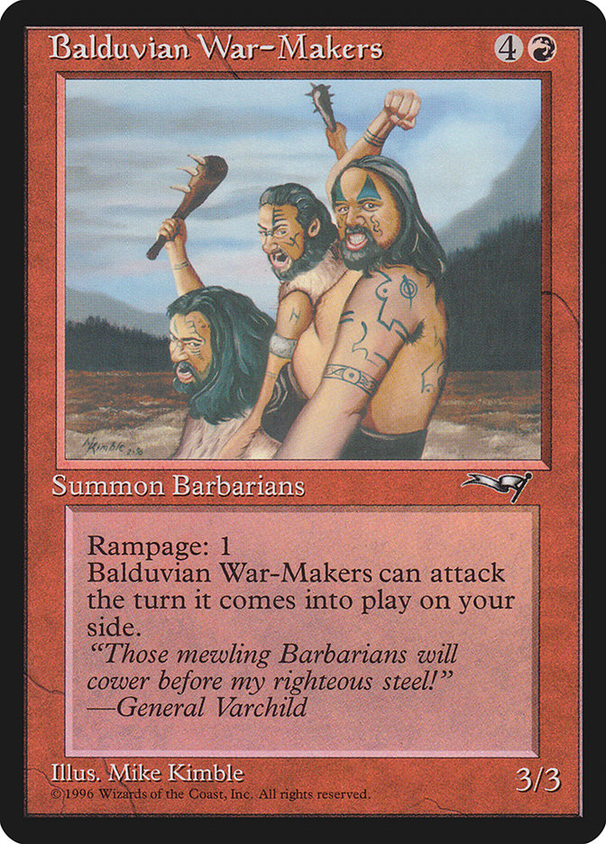 Balduvian War-Makers (Treeline Background) [Alliances] | Grognard Games