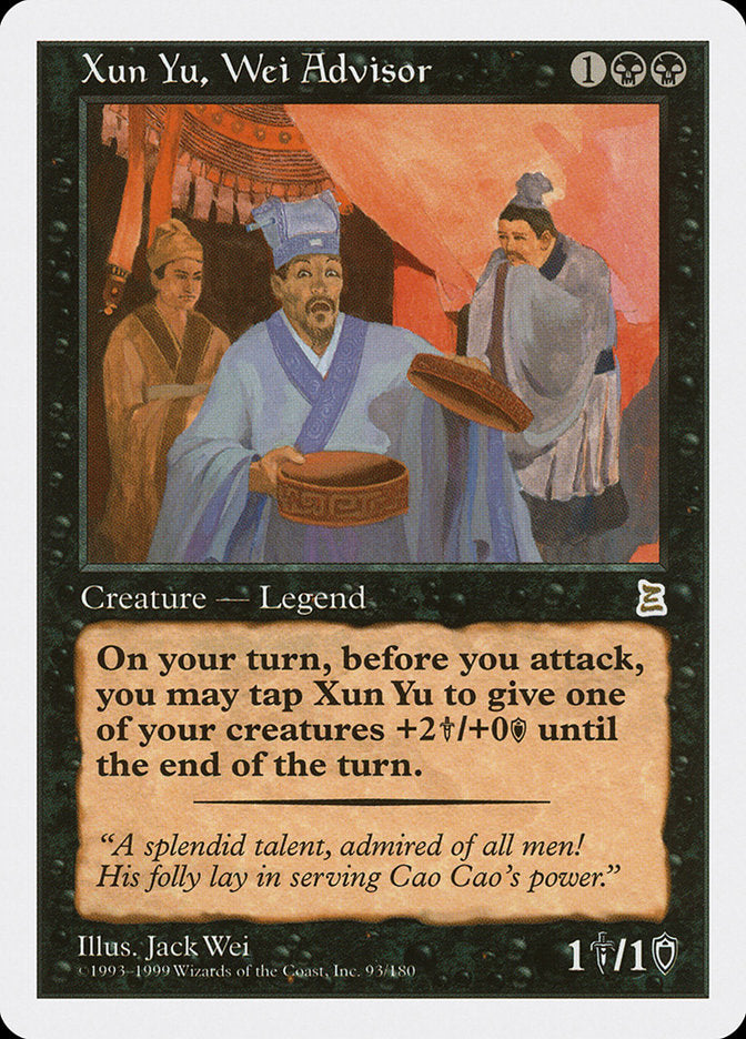 Xun Yu, Wei Advisor [Portal Three Kingdoms] | Grognard Games