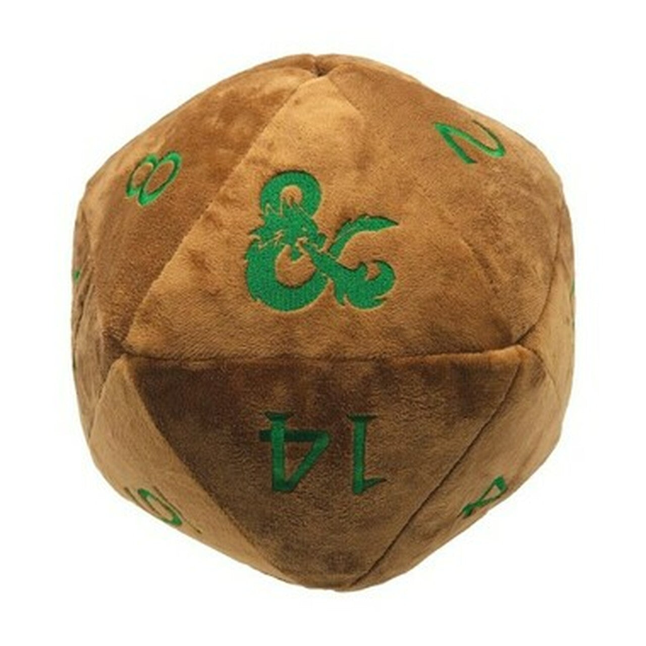 Jumbo Plush D20 Brown/ Green | Grognard Games