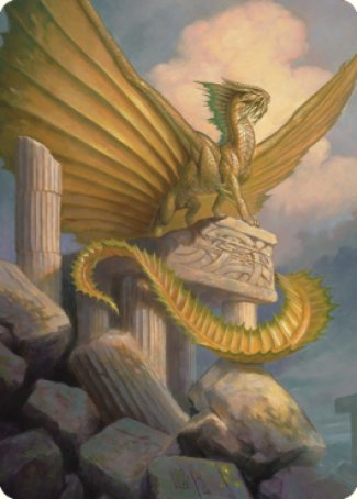 Ancient Gold Dragon Art Card (05) [Commander Legends: Battle for Baldur's Gate Art Series] | Grognard Games