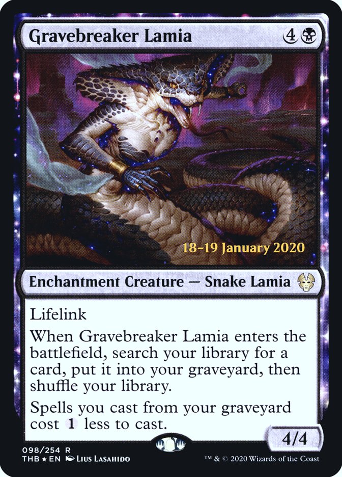 Gravebreaker Lamia [Theros Beyond Death Prerelease Promos] | Grognard Games