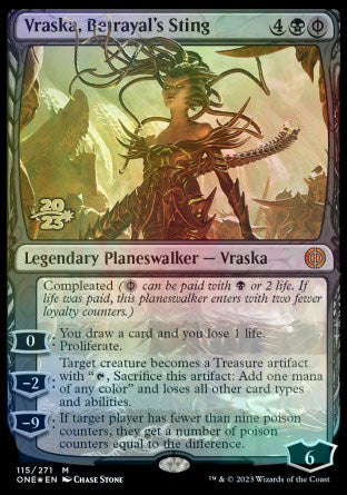 Vraska, Betrayal's Sting [Phyrexia: All Will Be One Prerelease Promos] | Grognard Games