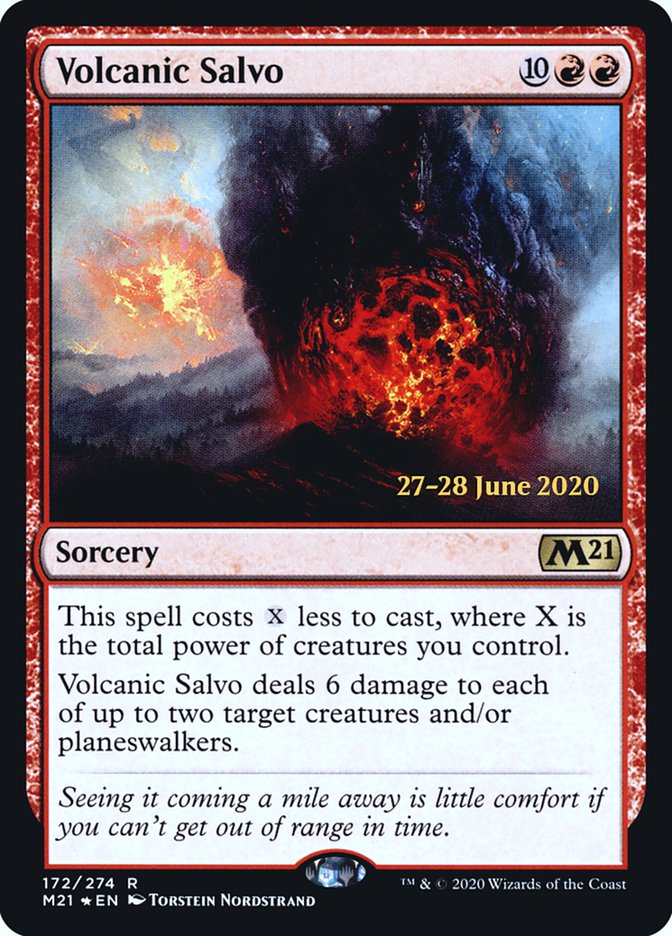 Volcanic Salvo  [Core Set 2021 Prerelease Promos] | Grognard Games