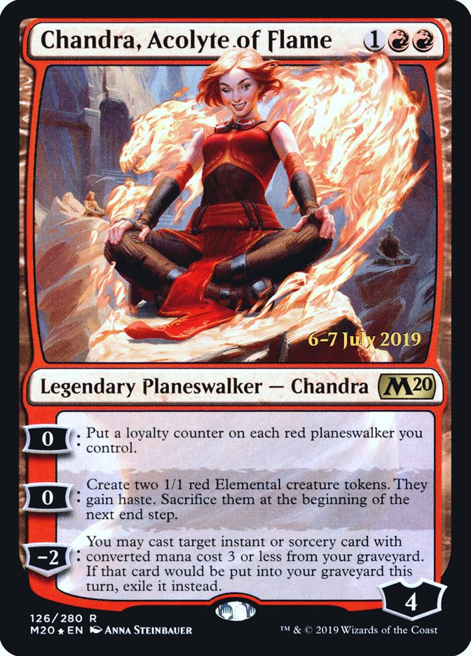 Chandra, Acolyte of Flame  [Core Set 2020 Prerelease Promos] | Grognard Games