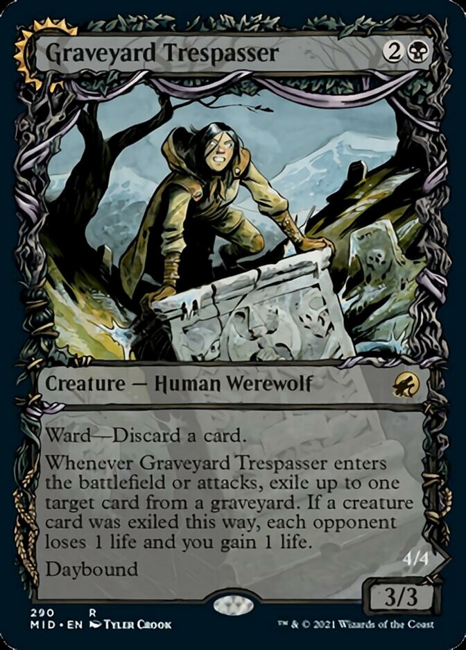 Graveyard Trespasser // Graveyard Glutton (Showcase Equinox) [Innistrad: Midnight Hunt] | Grognard Games