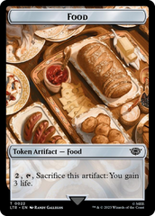 Spirit // Food (0022) Double-Sided Token (Surge Foil) [The Lord of the Rings: Tales of Middle-Earth Tokens] | Grognard Games