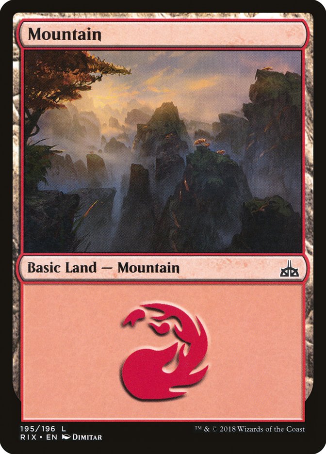 Mountain (195) [Rivals of Ixalan] | Grognard Games