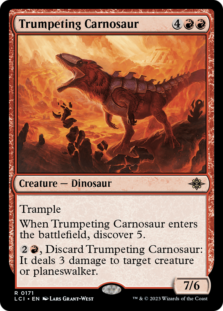 Trumpeting Carnosaur [The Lost Caverns of Ixalan] | Grognard Games