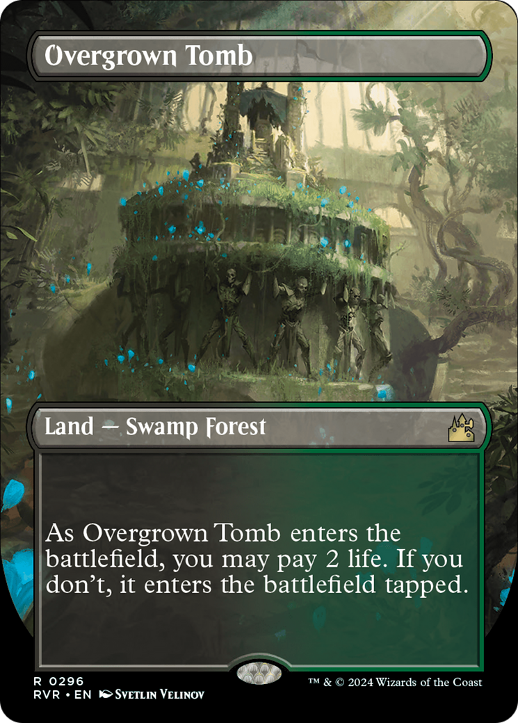 Overgrown Tomb (Borderless) [Ravnica Remastered] | Grognard Games