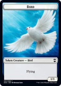 Bird // Spirit Double-sided Token [Kaldheim Commander Tokens] | Grognard Games