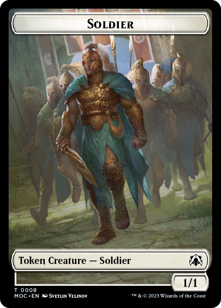 Soldier // Insect Double-Sided Token [March of the Machine Commander Tokens] | Grognard Games