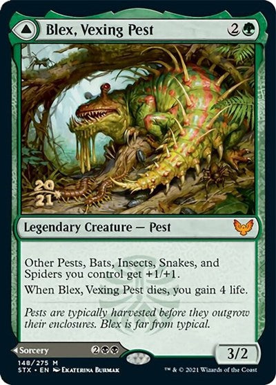 Blex, Vexing Pest // Search for Blex [Strixhaven: School of Mages Prerelease Promos] | Grognard Games