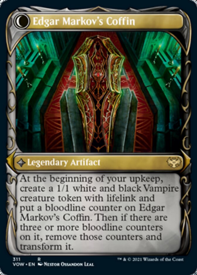 Edgar, Charmed Groom // Edgar Markov's Coffin (Showcase Fang Frame) [Innistrad: Crimson Vow] | Grognard Games