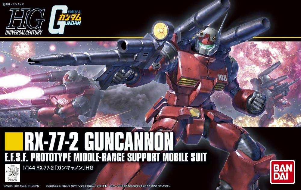 Gundam HGUC 1/144 RX-77-2 Guncannon Model Kit | Grognard Games