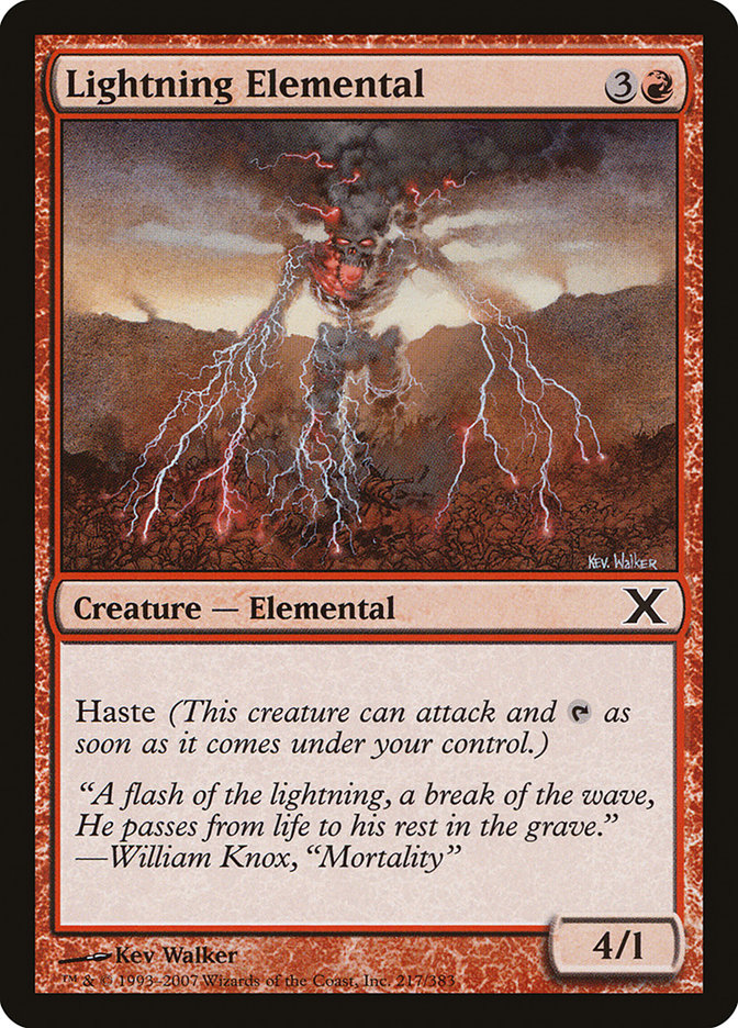 Lightning Elemental [Tenth Edition] | Grognard Games