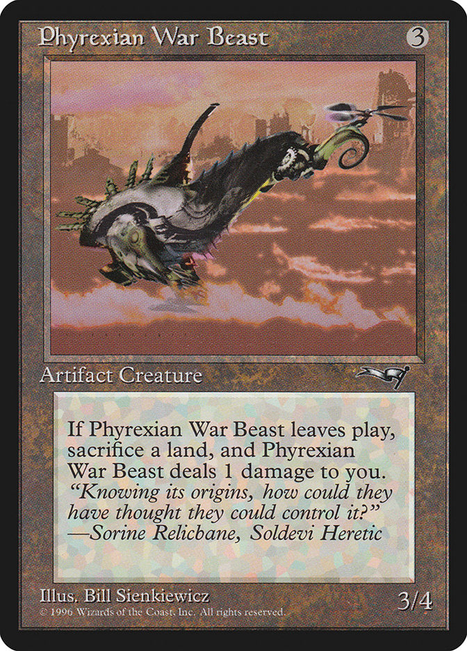 Phyrexian War Beast (Signature on Left) [Alliances] | Grognard Games