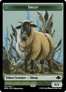 Goblin // Sheep Double-Sided Token [Dominaria Remastered Tokens] | Grognard Games