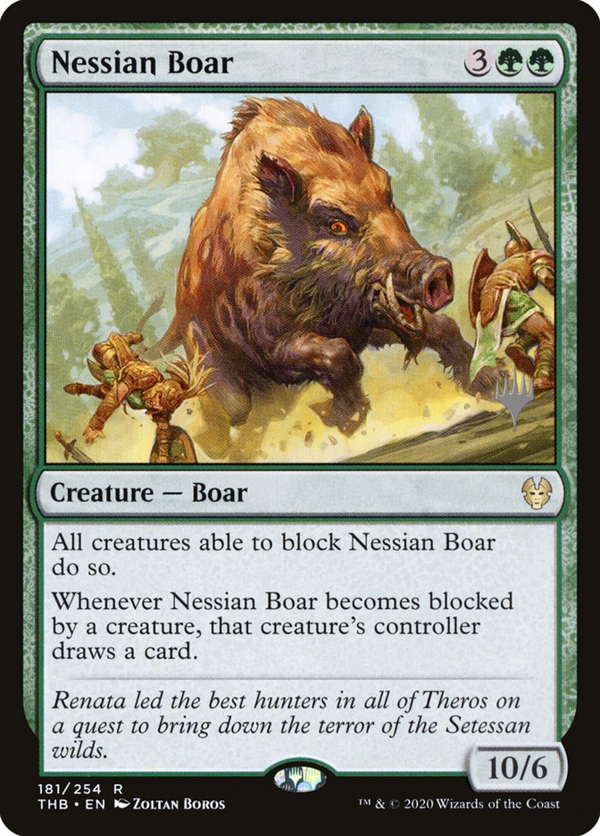 Nessian Boar (Promo Pack) [Theros Beyond Death Promos] | Grognard Games