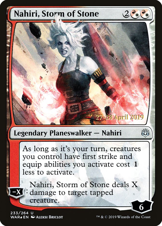 Nahiri, Storm of Stone  [War of the Spark Prerelease Promos] | Grognard Games