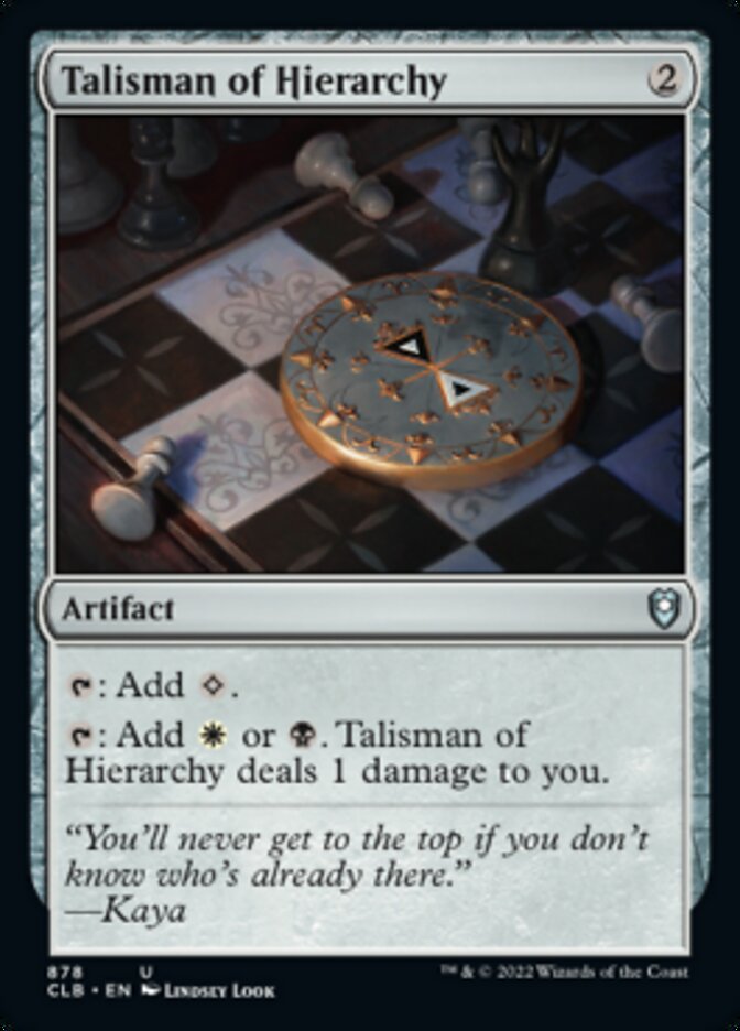 Talisman of Hierarchy [Commander Legends: Battle for Baldur's Gate] | Grognard Games