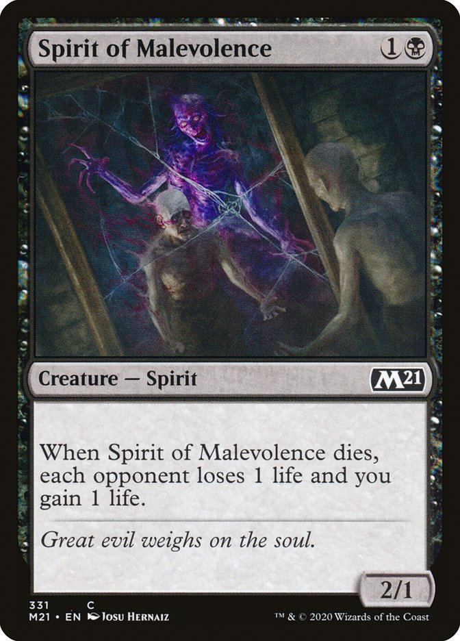 Spirit of Malevolence [Core Set 2021] | Grognard Games