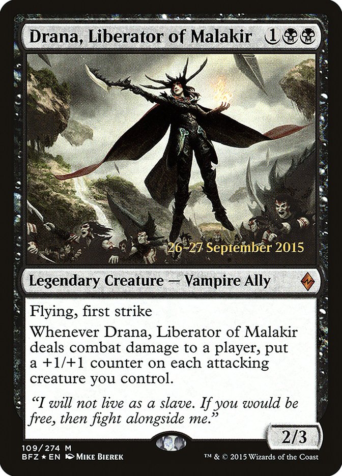 Drana, Liberator of Malakir  [Battle for Zendikar Prerelease Promos] | Grognard Games