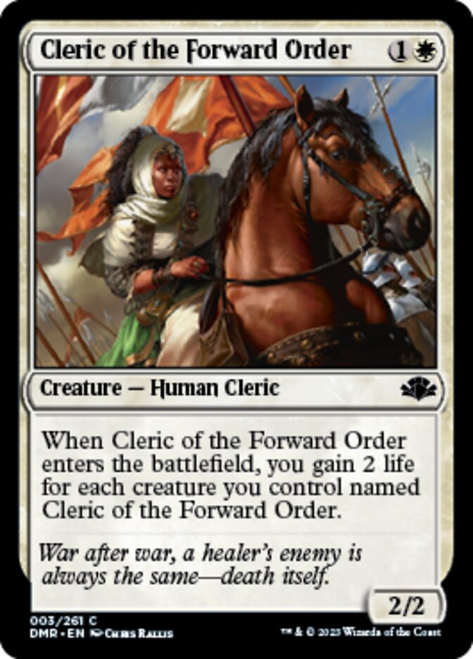 Cleric of the Forward Order [Dominaria Remastered] | Grognard Games