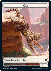 Cat // Goblin Construct Double-sided Token [Zendikar Rising Tokens] | Grognard Games