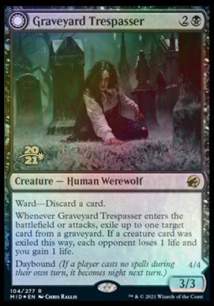 Graveyard Trespasser // Graveyard Glutton [Innistrad: Midnight Hunt Prerelease Promos] | Grognard Games