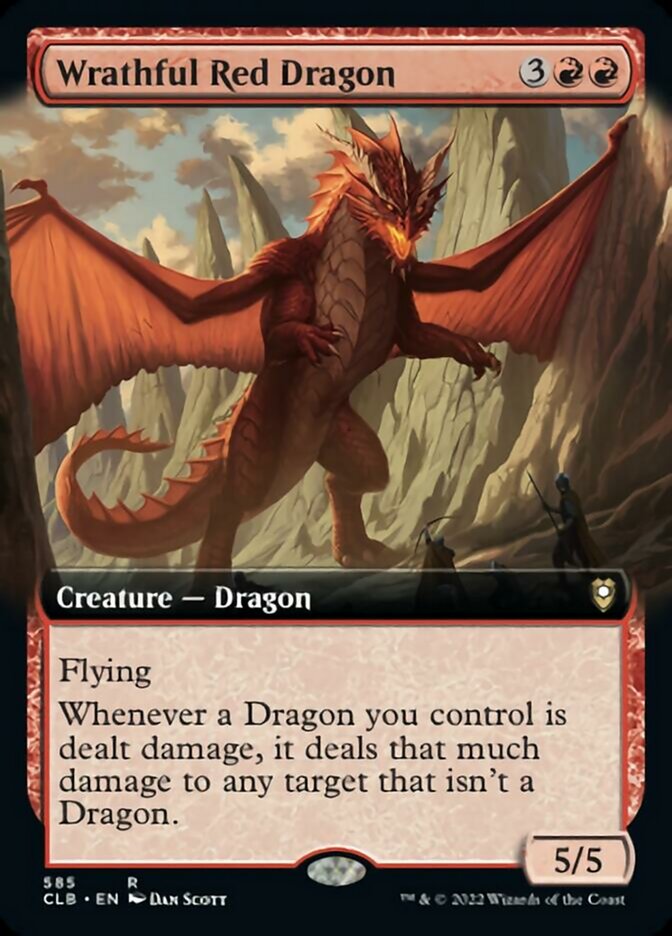 Wrathful Red Dragon (Extended Art) [Commander Legends: Battle for Baldur's Gate] | Grognard Games