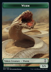 Elf Warrior // Wurm Double-sided Token [Streets of New Capenna Commander Tokens] | Grognard Games