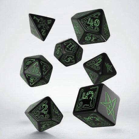 Call of Cthulhu Dice Set - Black and Green | Grognard Games