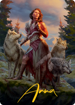 Arlinn, the Pack's Hope 1 Art Card (Gold-Stamped Signature) [Innistrad: Midnight Hunt Art Series] | Grognard Games