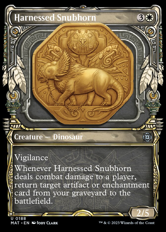 Harnessed Snubhorn (Showcase Halo Foil) [March of the Machine: The Aftermath] | Grognard Games