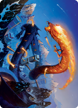 Atsushi, the Blazing Sky 1 Art Card [Kamigawa: Neon Dynasty Art Series] | Grognard Games