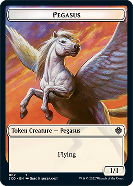 Pegasus // Faerie Double-Sided Token [Starter Commander Decks] | Grognard Games