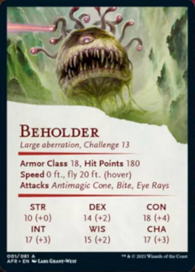 Beholder Art Card [Dungeons & Dragons: Adventures in the Forgotten Realms Art Series] | Grognard Games