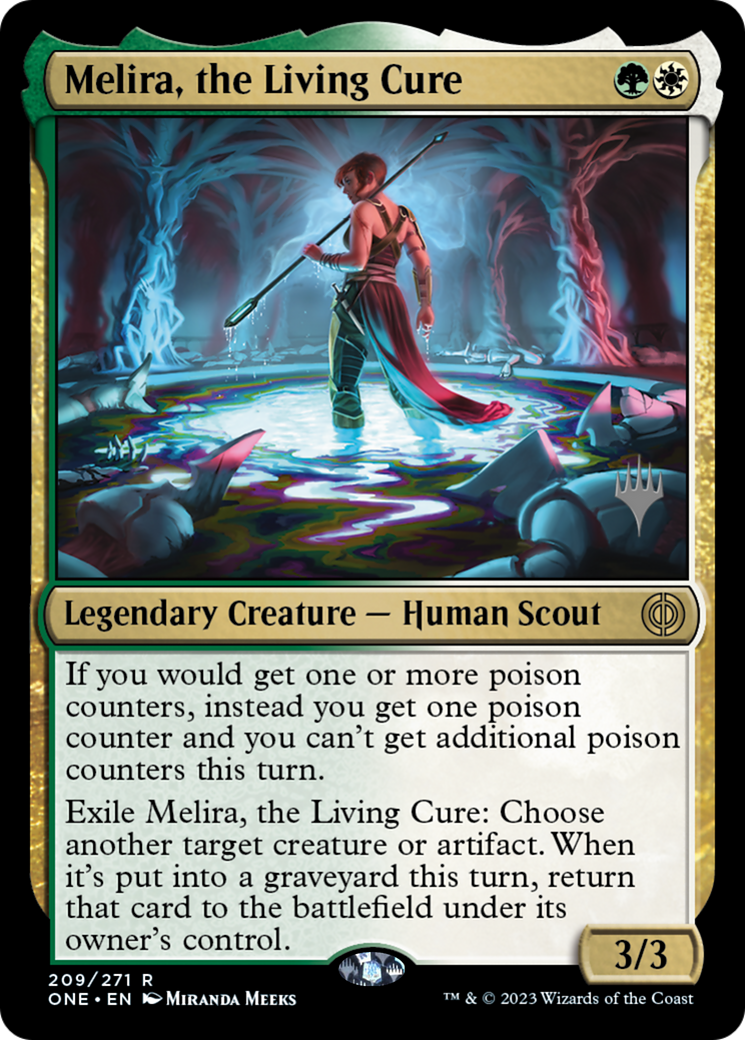 Melira, the Living Cure (Promo Pack) [Phyrexia: All Will Be One Promos] | Grognard Games