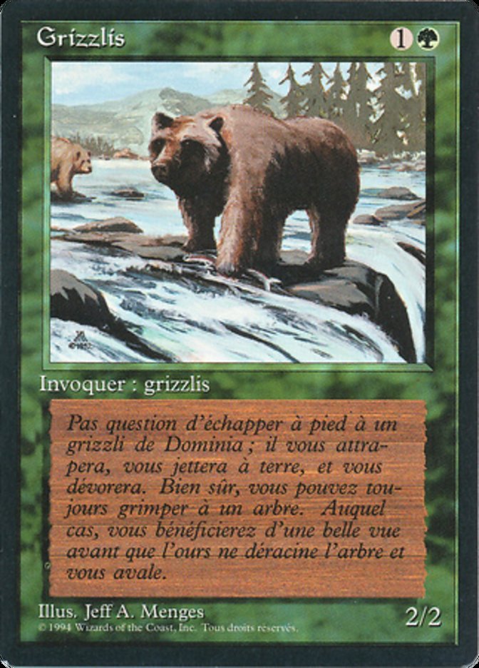 Grizzly Bears [Foreign Black Border] | Grognard Games