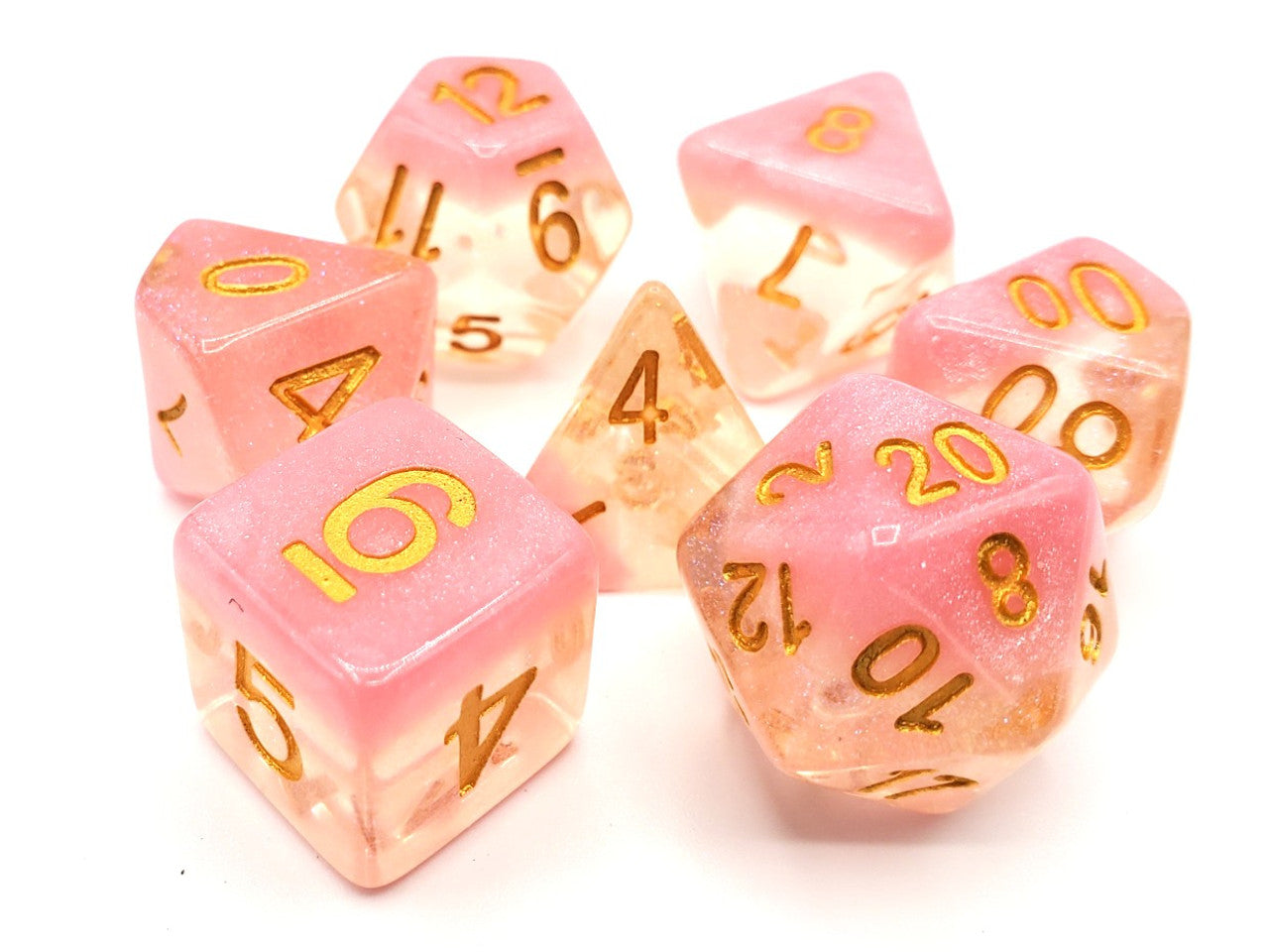 Old School Dice and Accessories Luminous Dice - Cherry Tree | Grognard Games