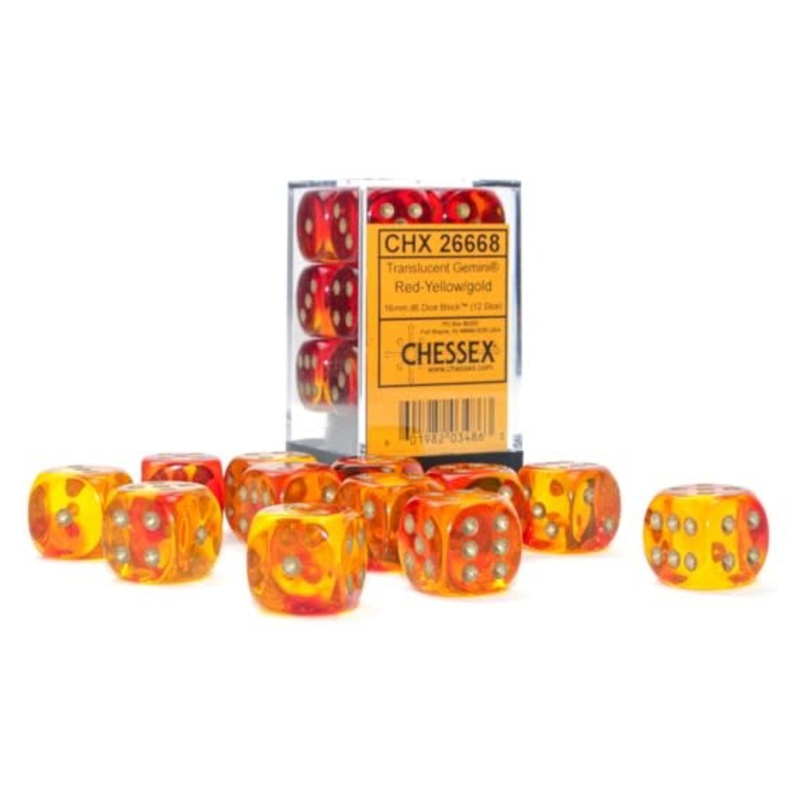 CHX26668 Gemini: Translucent Red-Yellow/Gold | Grognard Games